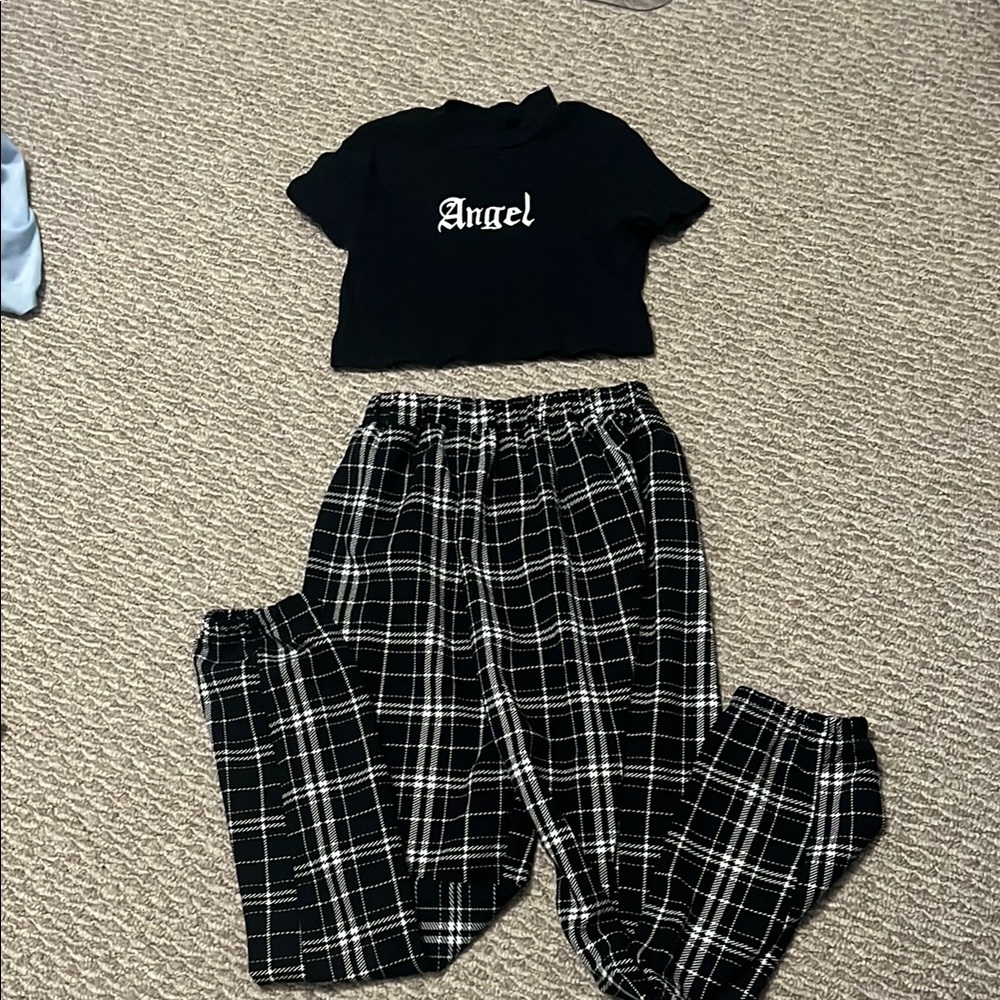 Black and White Kids Pajama Set